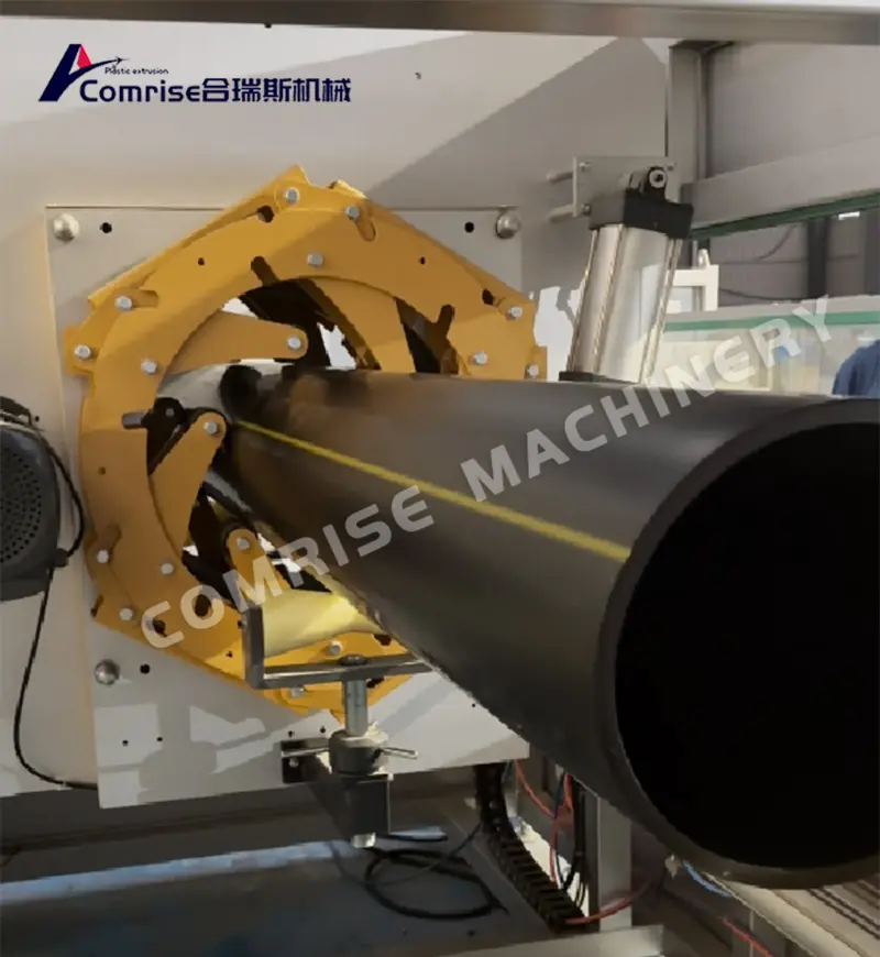 200-500 mm HDPE-rörmaskinförsök slutfört till kundnöjdhet 200-500 mm HDPE-rörmaskinförsök slutfört till kundnöjdhet